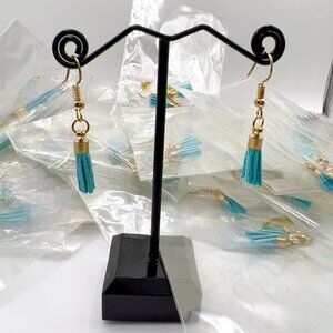 65 Pairs(130 pcs) Blue Tassel Earrings Bulk Lot Small Fringe Dangle earrings